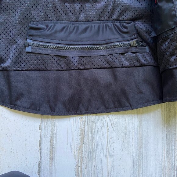 First Gear Mens Size Medium Rush Hypertex Motorcycle Jacket Black/Gray - Picture 5 of 12